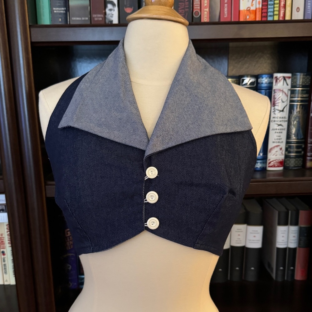 Freddies of Pinewood Denim Halter Top